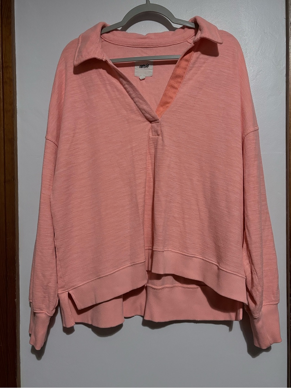 Aerie Relaxed Pullover Top in Peach